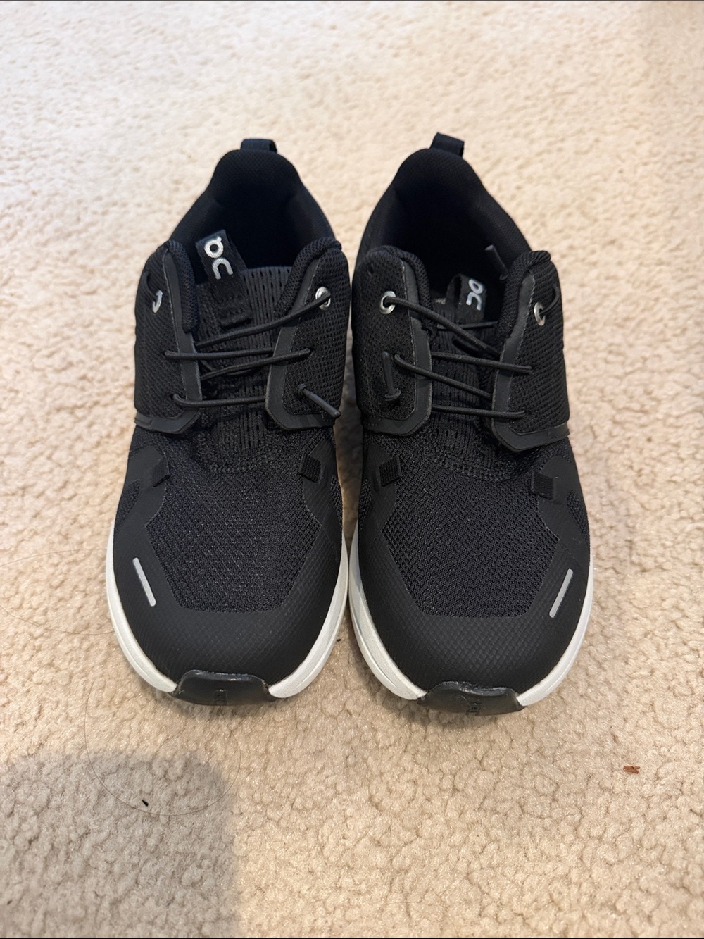 On Running Kids Black and White Sneakers